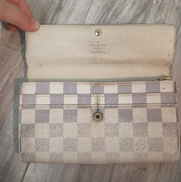 LOUIS VUITTON Portefeuille Sarah N61735 Damier Azur Wallet - Picture 5 of 11